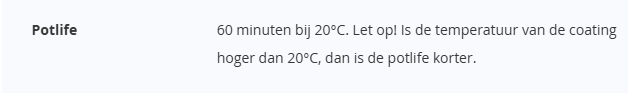 Potlife aangegeven op de website